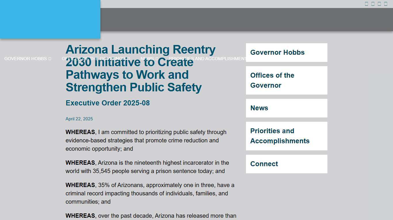 Executive Order 2025-08 Office of the Arizona Governor